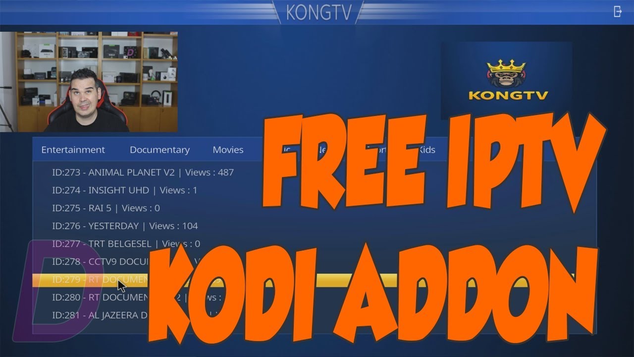 NEW FREE IPTV ADDON ON KODI! KONG TV ADDON - Dimitrology