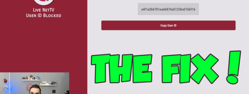 Fix Live Net TV User ID Blocked