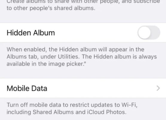 Hidden Album iOS & iPadOS 14 beta 5