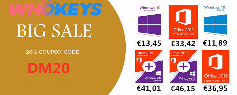 WHOkeys Autumn SALE Windows 10 PRO OEM KEY