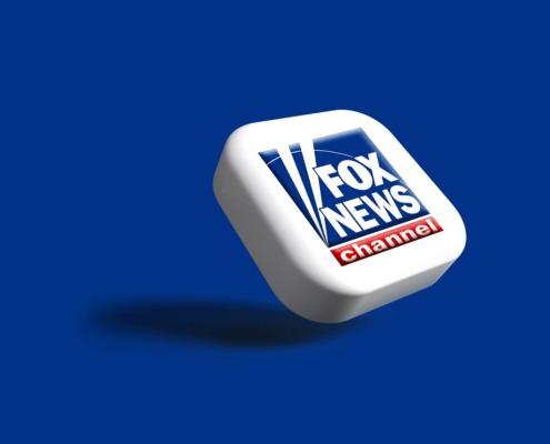 Fox Corporation logo and Roku streaming device interface