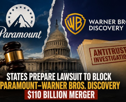 States prepare legal challenge to Paramount–Warner Bros. Discovery's proposed $110 billion merger.